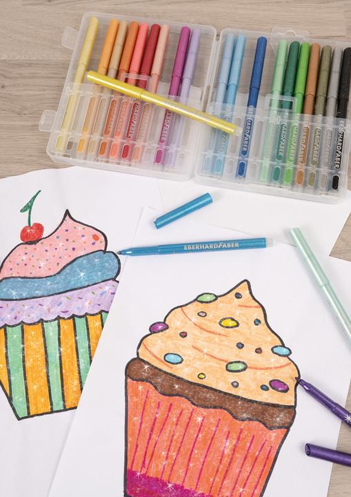 Actual product image EberhardFaber Fibre pen Glitter (Multicoloured, 24 x)