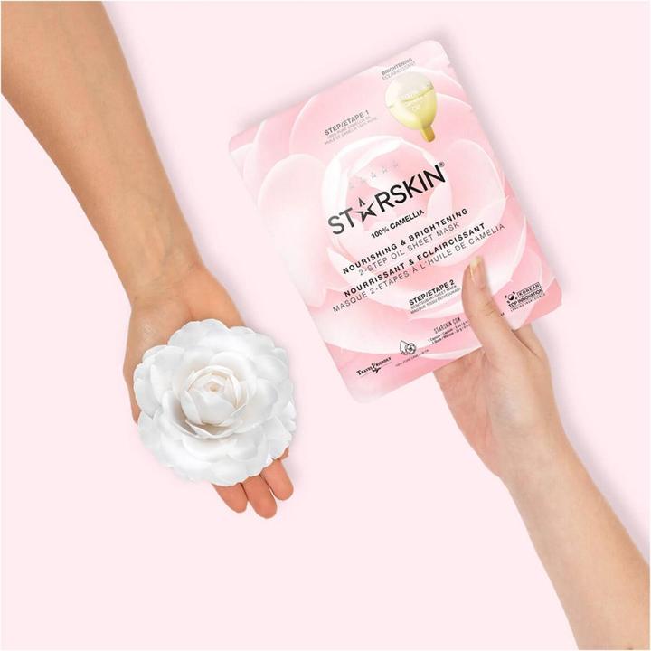 Actual product image Starskin - 100% Camellia Nourishing & Brightening 2-Step Oil Sheet Mask (1 ml)