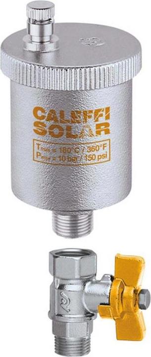 Caleffi Automatic quick air vent Solar 3/8inch with ball valve shut-off