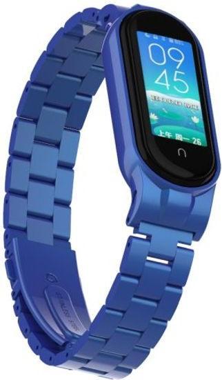 Produktbild MU Style Edelstahl Armband & Metallfassung (Metall, Mi Band 5, Mi Band 6)