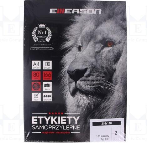Emerson Etichette adesive universali A4 per CD 118,0x188,0mm (35K066X)