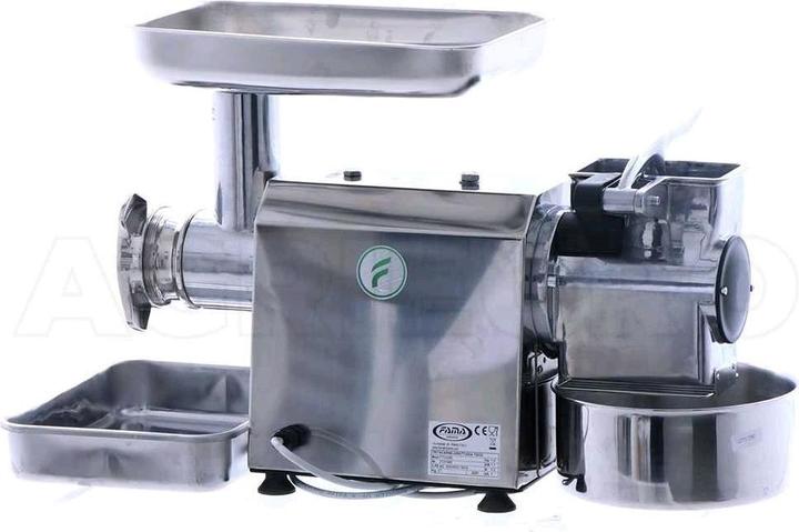 Immagine prodotto Fama TGI22 Tritacarne elettrico con grattugia per formaggi duri integrata Unità di taglio in acciaio inox