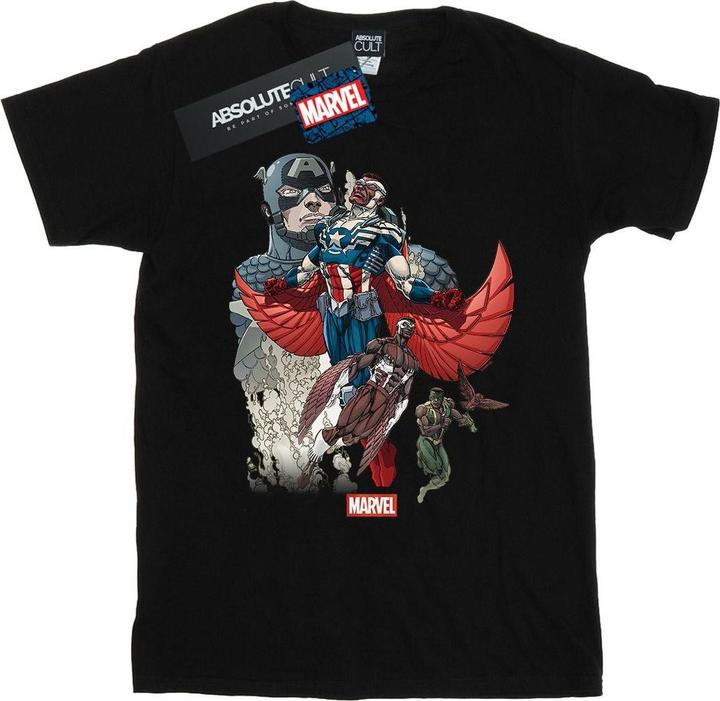 Actual product image Mens Captain America Falcon Evolution T-Shirt (M)