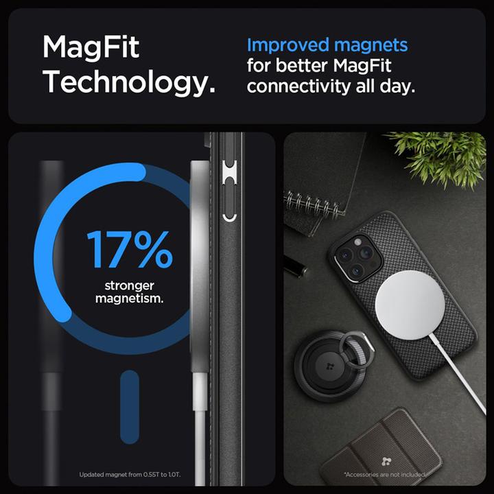 Produktbild Spigen Mag Armor iPhone 15 Pro 6.1" MagSafe czarny/matte black (Apple iPhone 15 Pro)