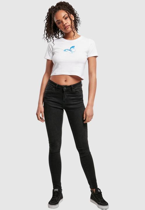 Produktbild Mister Tee Ladies Butterfly Cropped Tee (M)