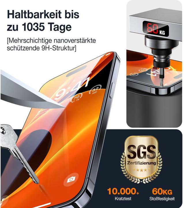 Produktbild Torras Diamond Panzerglas (1 Stück, Apple iPhone 14 Pro, Apple iPhone 15)