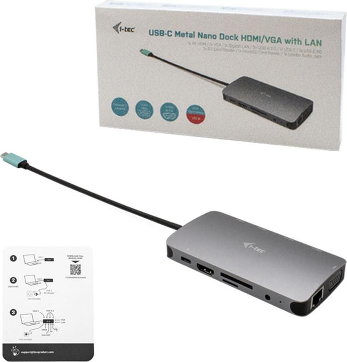 Actual product image i-tec Nano Dock (USB-C, 10 Ports)