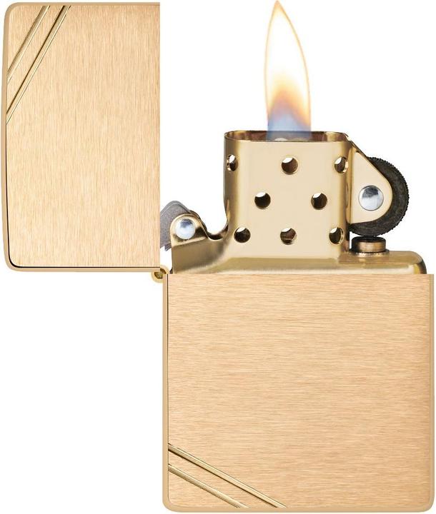 Actual product image Zippo Vintage Brass Brushed