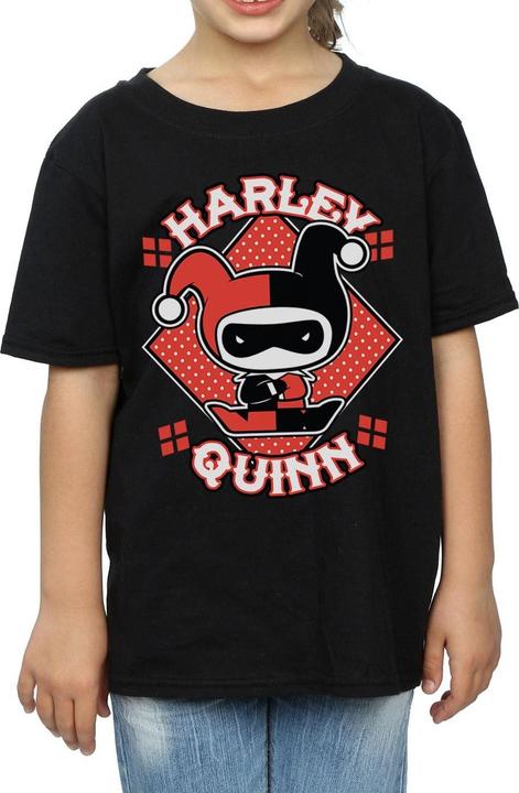 Actual product image Harley Quinn Girls Chibi Cotton T-Shirt (128)