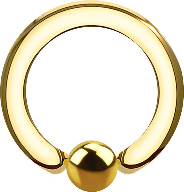Produktbild Star Piercing Ball Closure Ring vergoldet (Chirurgenstahl 316L, ohne Messing)