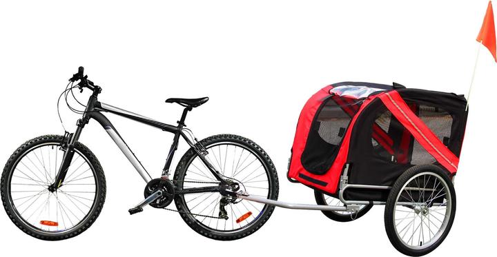 Image du produit Wiltec Chiens Remorque pour vélo Remorque pour chien Vélo Transport de chien rouge et noir