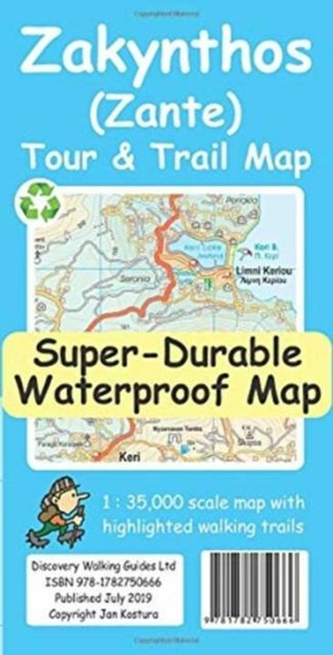 Image du produit Zakynthos (Zante) Tour & Trail Super-Durable Map