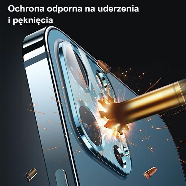 Immagine prodotto Usams Vetro della fotocamera iPhone 12 Pro Max in metallo niebieski/blu BH707JTT04 (US-BH707) (1 Pezzo/i, Apple iPhone 12 Pro Max)