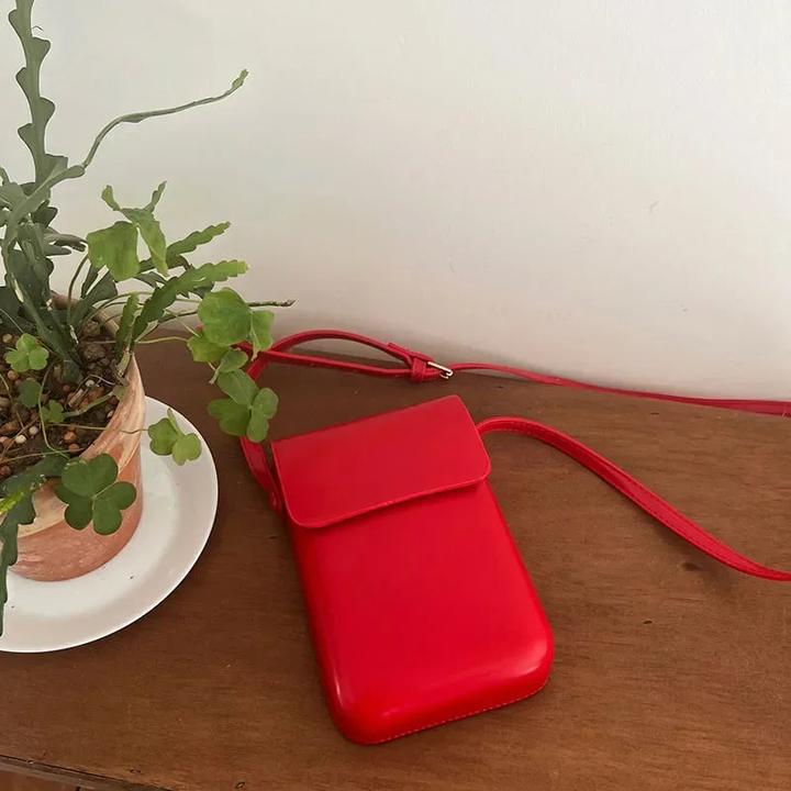 Produktbild Only-Bags.Store Klappe Crossbody Taschen Mini PU Leder Schultertaschen und Handtaschen Telefon Einfache feste