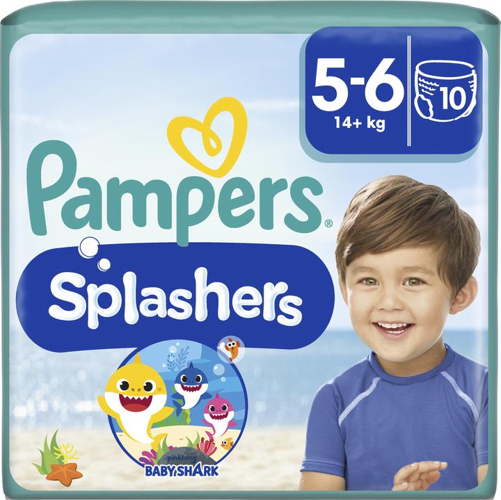 Pampers Splashers (Gr. 5, Gr. 6, Tragepack, 10 Stück)