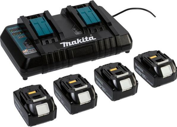 Immagine prodotto Makita Batteria da 18V + caricatore doppio Kit di alimentazione (18 V)