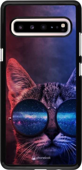 Actual product image PhoneLook Cover Red Blue Cat Glasses (Samsung Galaxy S10 5G)