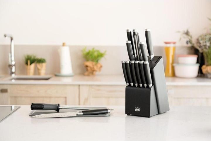 Actual product image BergHoff Knife block set with knife Leo Graphite 13-piece set