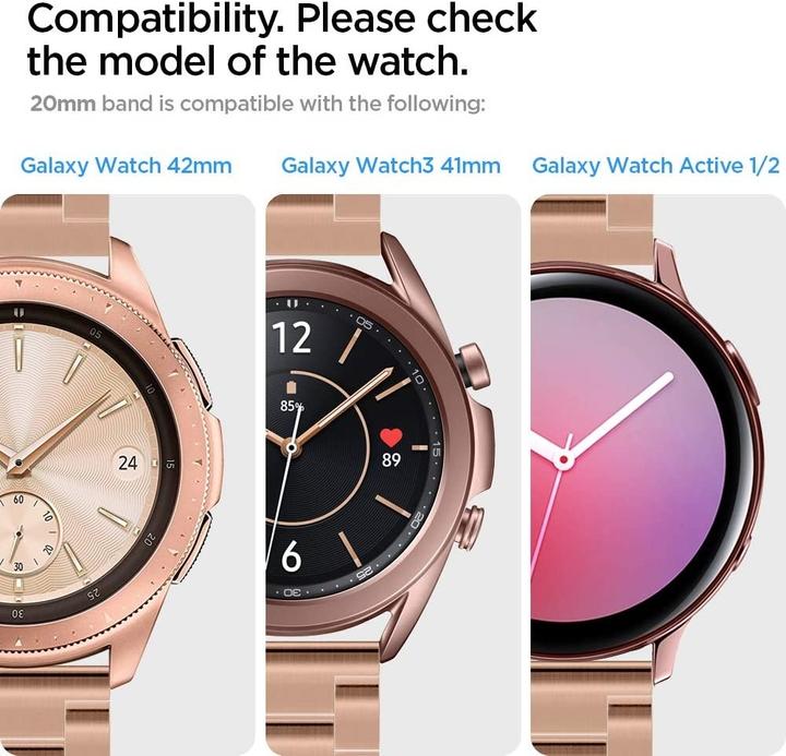Actual product image Strap-it Leather bracelet (20 mm, Leather, Galaxy Watch Active)