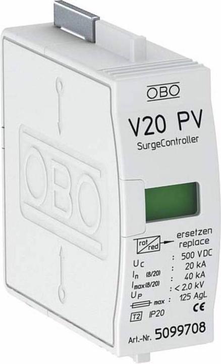 Produktbild OBO Bettermann OBO SurgeController 20C 0500PV Oberteil für PVAnlagen