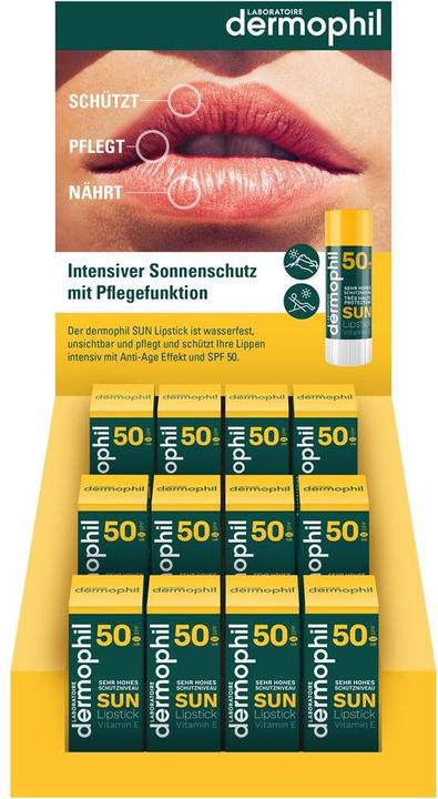 Image du produit Dermophil Sun Lipstick Disp SPF50 12