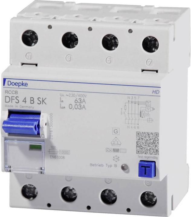 Immagine prodotto Doepke FIS Switch quadripolare 63 A A tipo SK a sinistra