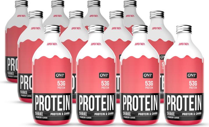 Actual product image QNT Protein Shake (53g Protein) (Strawberry, 12 x)
