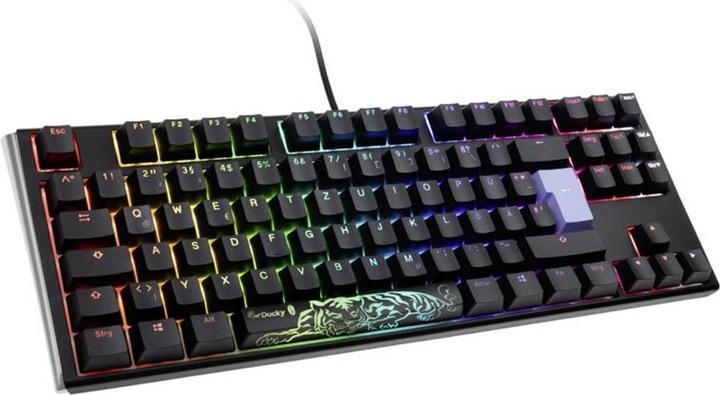 Actual product image Ducky One 3 Classic Black/White TKL Gaming Keyboard, RGB LED - MX-Silent-Red (DE, Cable)