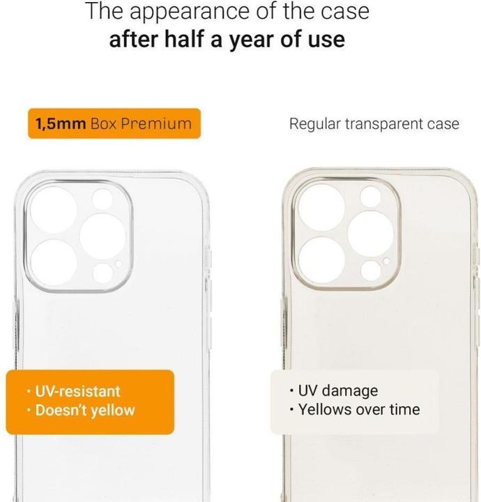 Produktbild OEM Back panel cover BOX PREMIUM 1,5 mm case for IPHONE 13 Pro transparent (Apple iPhone 13 Pro)