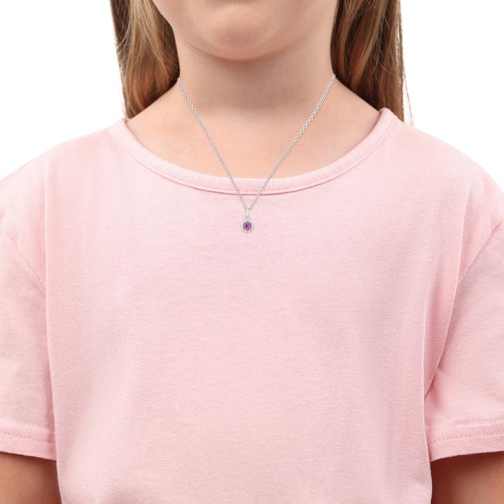 Image du produit Prinzessin Lillifee Halsschmuck für Mädchen, 925 Sterling Silber, Zirkonia synth. | Geburtsstein (Argent 925)