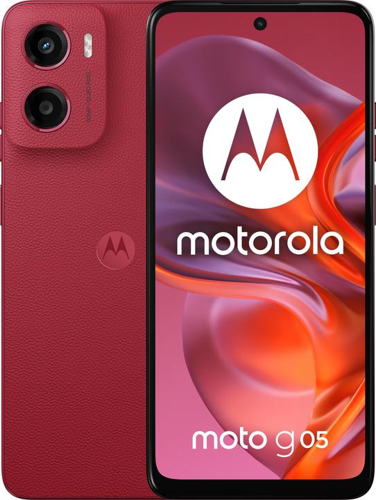Actual product image Motorola Moto G05 (64 GB, Plum Red, 6.67", Dual SIM, 50 Mpx, 4G)