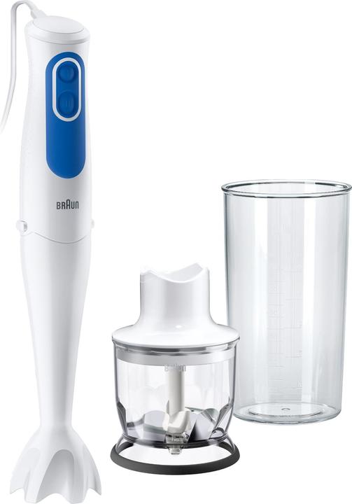 Actual product image Braun Hand Blender MQ 3020 Pesto Hand Blender, 700 W, Number of speeds 2, Chopper, White/Blue