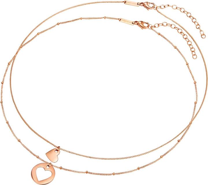 Actual product image Eastside Ladies heart stainless steel rose gold 40.0/45.0 cm base chain + 5.0 cm extension - 29756 (Stainless steel)