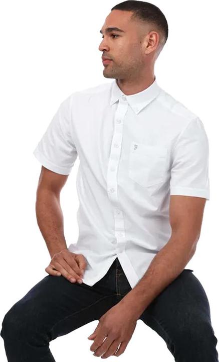 Actual product image Farah Mens Drayton Oxford Modern Short-Sleeved Shirt (S)