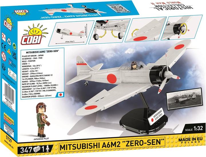 Actual product image Cobi Mitsubishi A M Zero pcs