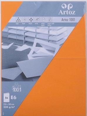 Actual product image Artoz 1001 cards orange (E6, 220 g/m²)