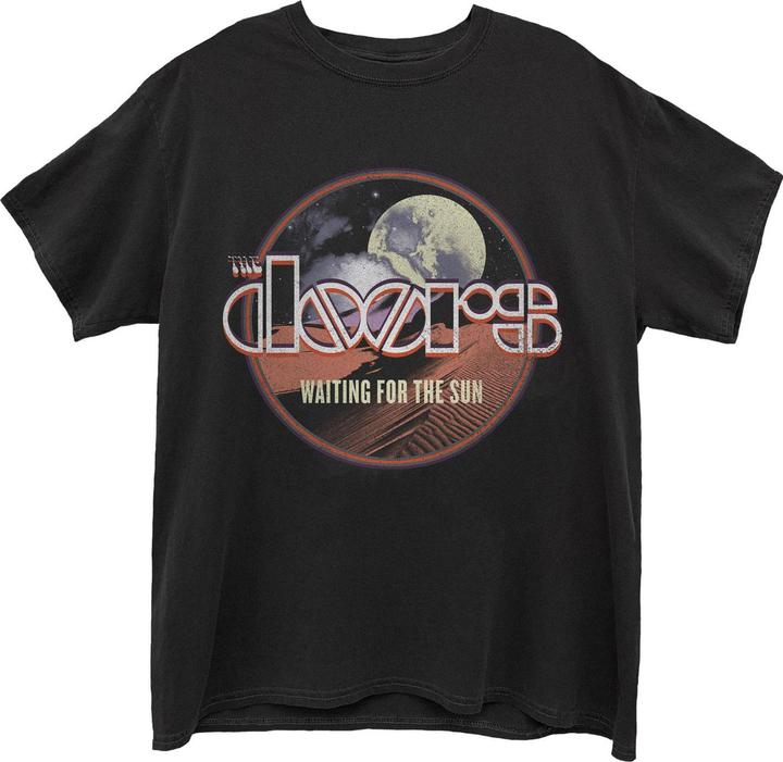Actual product image The Doors Unisex Adult Waiting For The Sun Cotton T-Shirt (S)