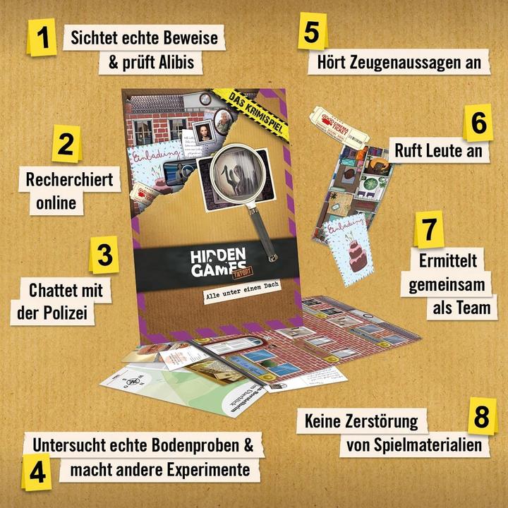 Actual product image Hidden Games All under one roof - crime game (German)