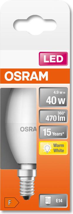 Actual product image Osram Star Classic B (E14, 40 W, 470 lm, 1 x, F)