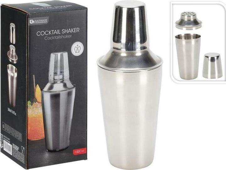 Produktbild Excellent Houseware Edelstahl Cocktail-Shaker 500ml 3-teilig (Cocktail Shaker)