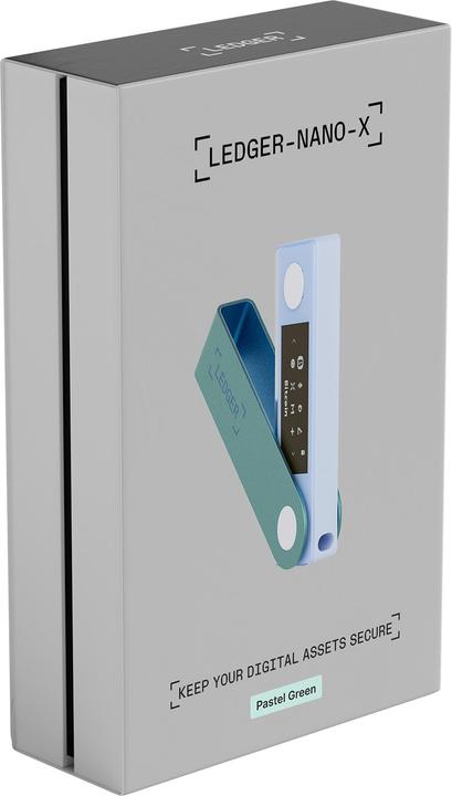 Actual product image Ledger Nano X Pastel Green (Ripple, Bitcoin, Litecoin, Cardano, TRON, Bitcoin cash, Ethereum Classic, Ether, Stellar, Monero, Dogecoin)