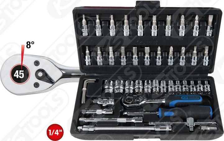 Actual product image KS Tools 1/4" CHROMEplus Steckschlüssel-Satz (14 mm, 12 mm, 13 mm, 10 mm, 11 mm, 8 mm, 9 mm, 5 mm, 4 mm, 7 mm, 6 mm, 3 mm)