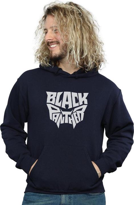 Actual product image Mens Black Panther Worded Emblem Hoodie (M)