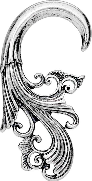 Actual product image Star Piercing Ear weight hook silver antique (Brass)