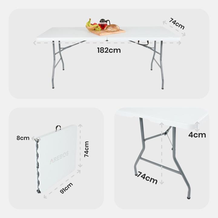 Immagine prodotto Arebos Tavolo da giardino (74 cm)