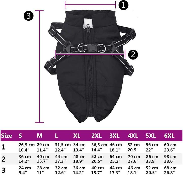 Image du produit VidaXL Manteau pour chien avec harnais Imperméable Réfléchissant (24, Manteau pour chien)