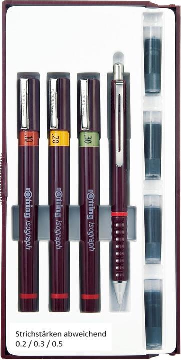 Image du produit Rotring Stylo à encre Isograph (Brown, 4 x)