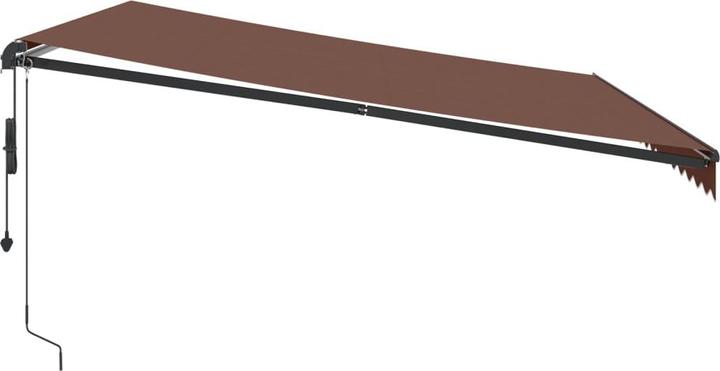 Produktbild VidaXL Markise Gelenkarmmarkise Sonnenmarkise Automatisch LED Braun 450x350cm (4.50 m)