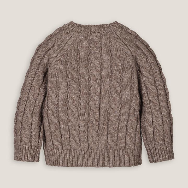 Image du produit La Redoute Collections Pull à col rond avec motif torsadé (74)