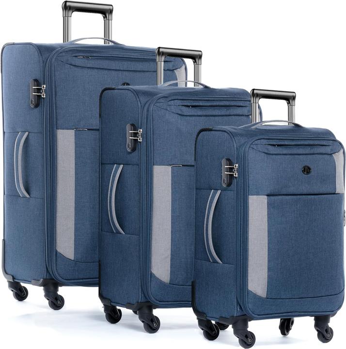 Produktbild Fergé Hellblau und Grau 3er Set (110 l, Handgepäck (bis 50l), L (90 - 115l), XL (ab 115l))